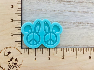 Bunny Peace Earrings (Handmade) Silicone mold