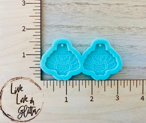 Turkey Dangle Earrings (Handmade) Silicone mold