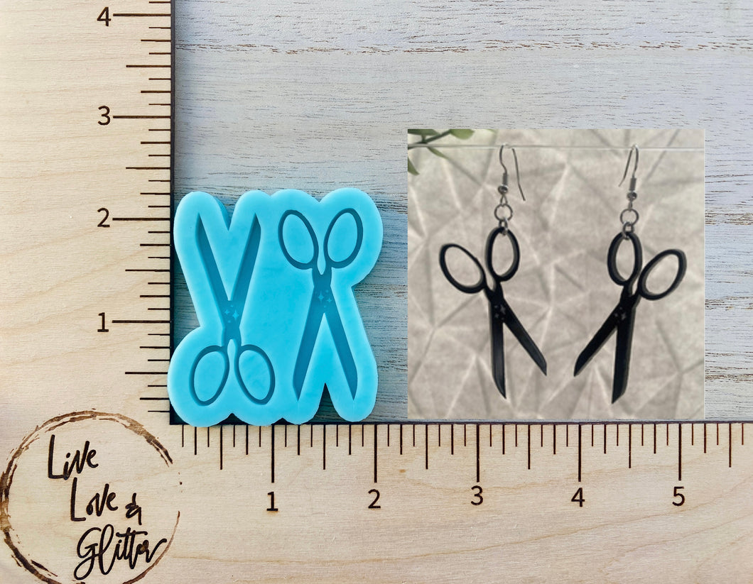 Scissors Dangle Earrings (Handmade) Silicone mold