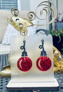 Christmas Light Bulb dangle Earrings (Handmade) Silicone mold