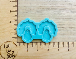 Turkey Dangle Earrings (Handmade) Silicone mold