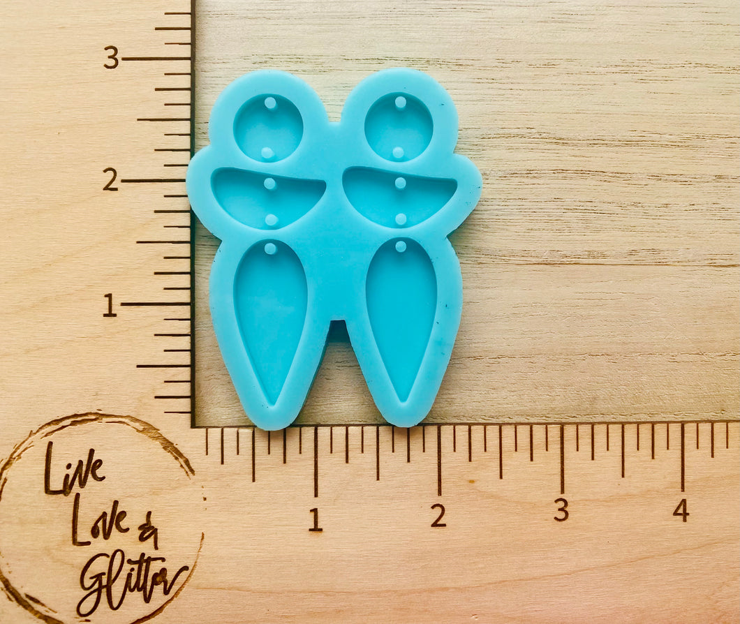 Shapes Dangle Earrings (Handmade) Silicone mold