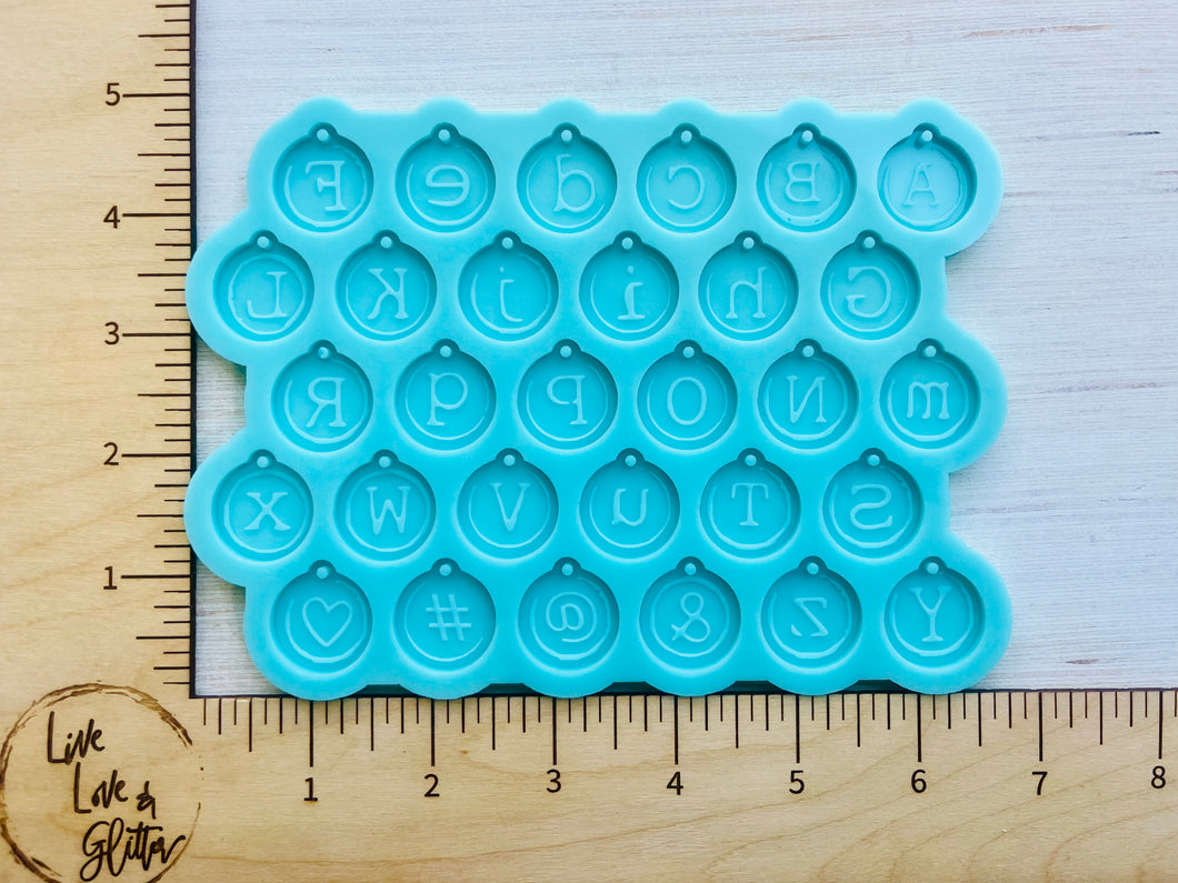 Alphabet Charm (Handmade) Silicone Mold