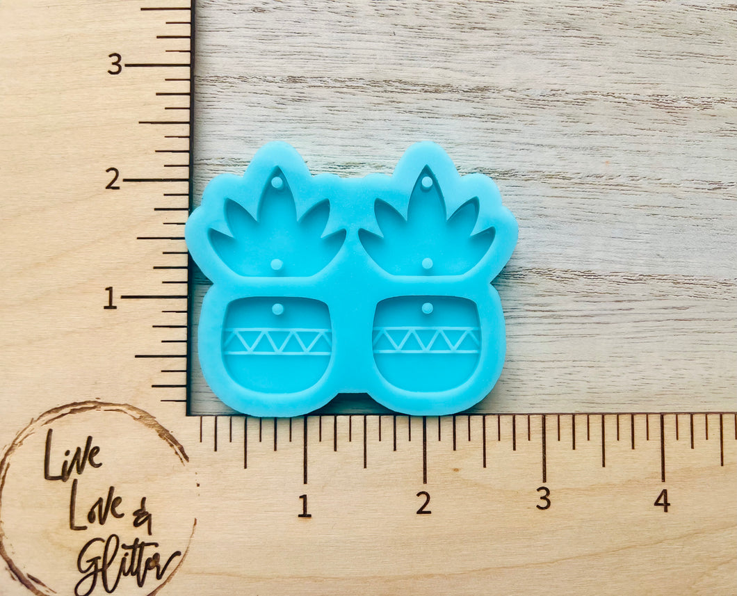 Potted Plant Earrings (Handmade) Silicone mold
