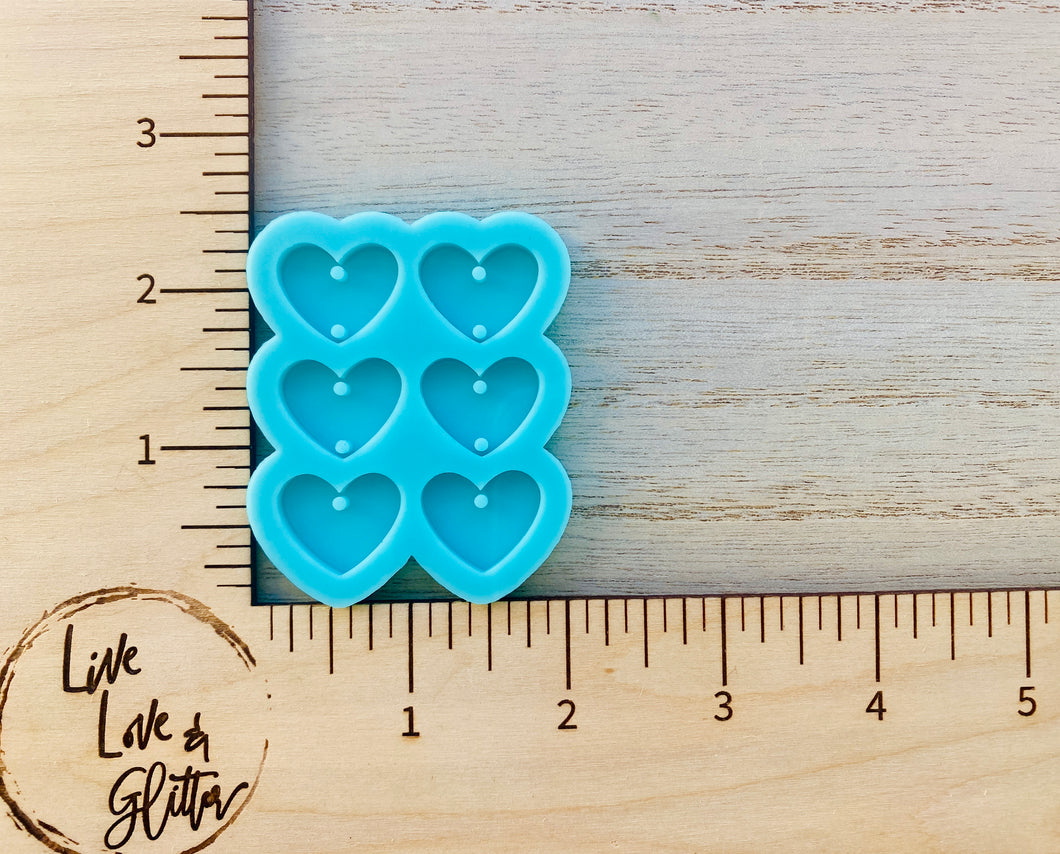 Hearts Valentines Earrings (Handmade) Silicone mold