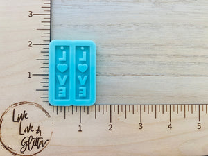 Valentines LOVE Earrings (Handmade) Silicone mold