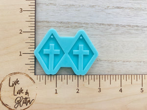 Cross Earrings (Handmade) Silicone mold