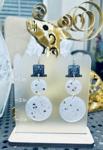 Snowman Dangle Earrings (Handmade) Silicone mold