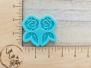Rose Dangle Earrings (Handmade) Silicone mold