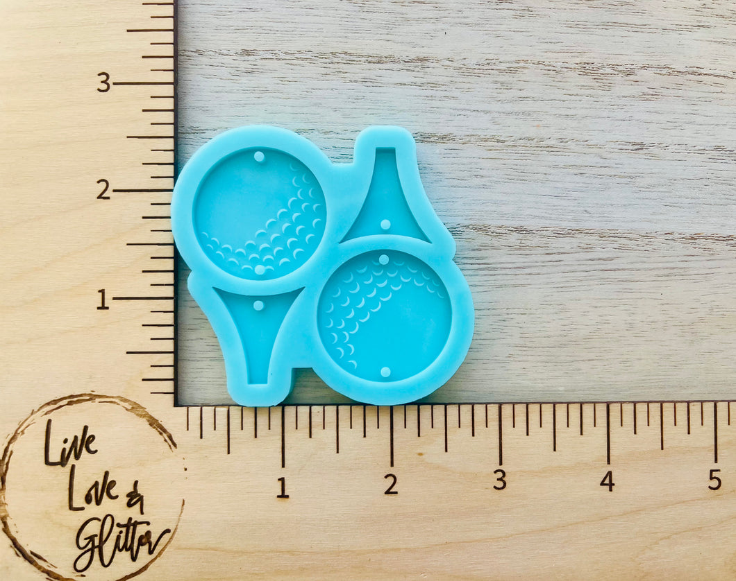Golf ⛳️ Earrings (Handmade) Silicone mold