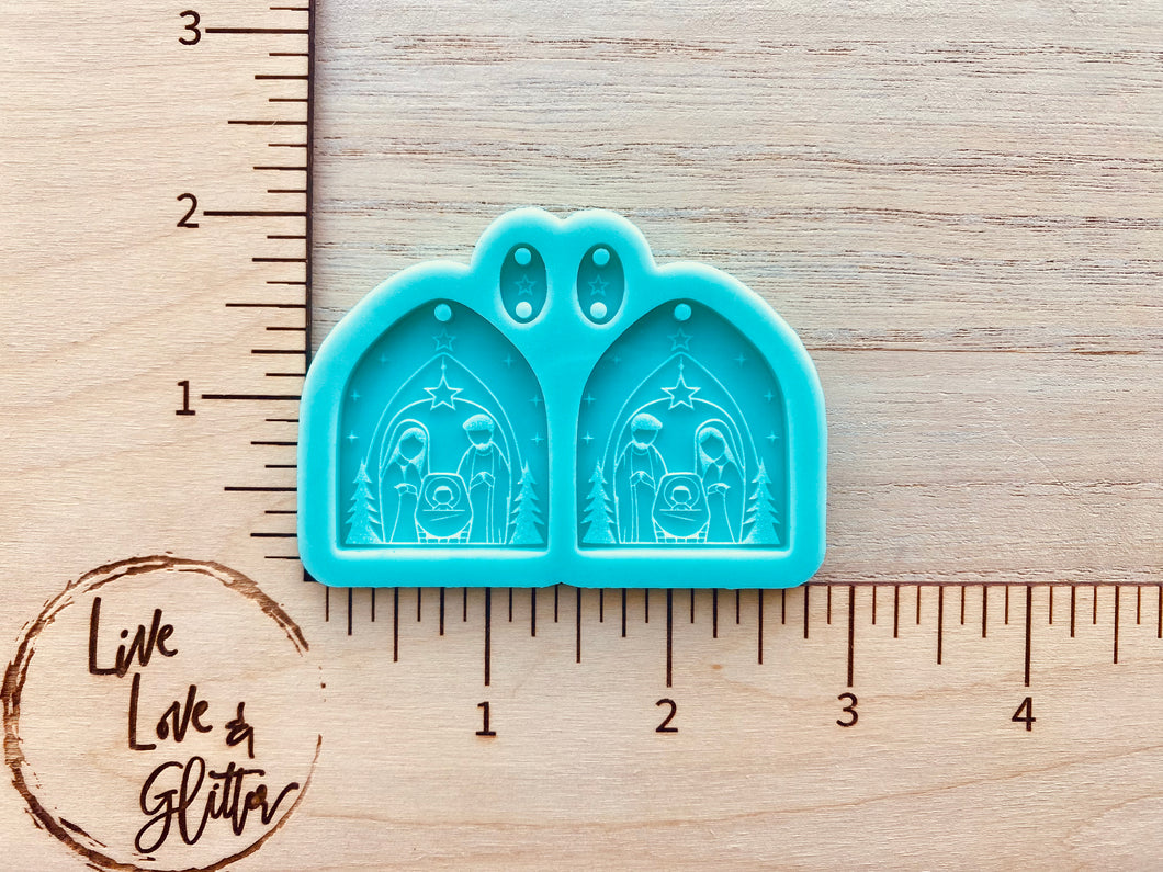 Nativity dangle Earrings (Handmade) Silicone mold