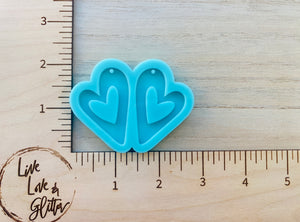 Valentines Hearts Earrings (Handmade) Silicone mold