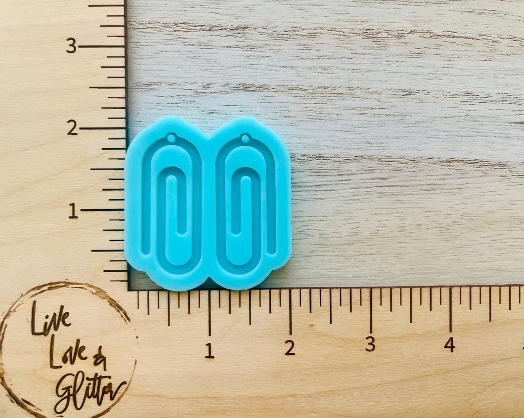 Paper Clip Earrings  (Handmade) Silicone mold