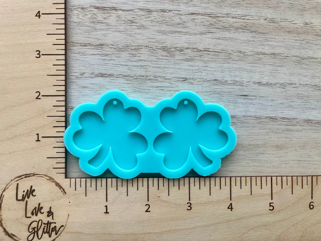 Clover Dangle Earrings (Handmade ) Silicone Mold