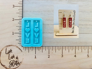 Valentines LOVE Earrings (Handmade) Silicone mold