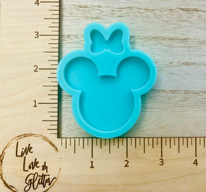 Mouse and bow phone grip / badge reel  (Handmade) Silicone mold