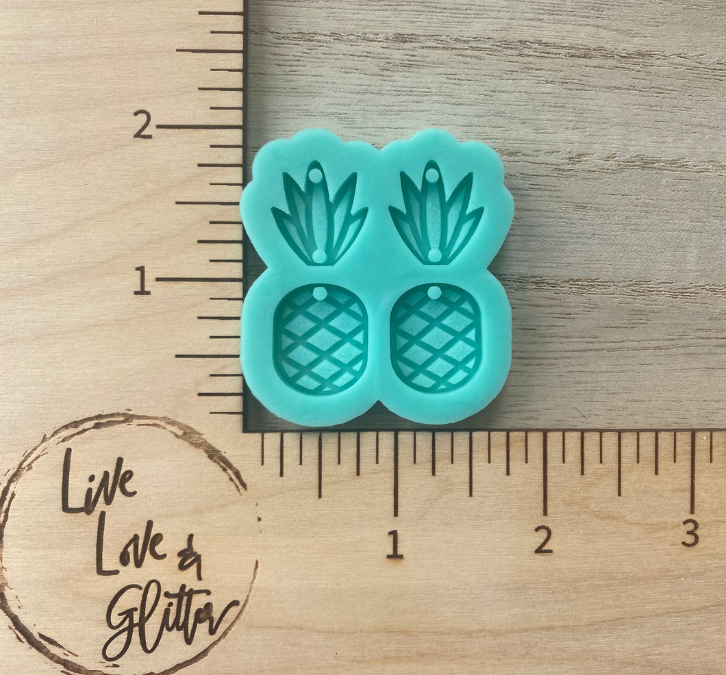 Split Pineapple earrings Earrings (Handmade) Silicone mold