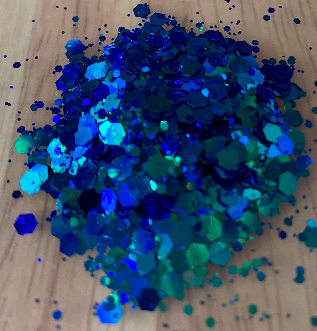 Majestic Blue Color Shift Chunky Glitter Mix