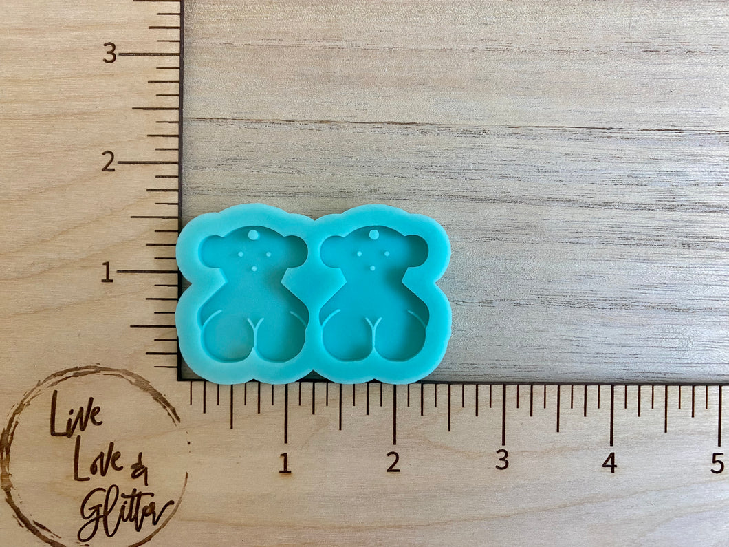 Bear Dangle Earrings (Handmade) Silicone Mold