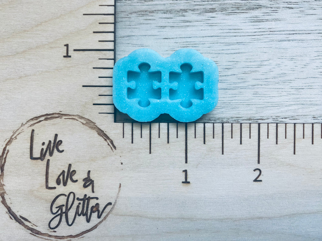 Puzzle Piece Stud Earrings (Handmade) Silicone Mold