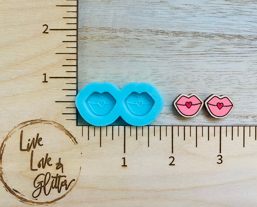 Valentines Stud Earrings (Handmade) Silicone Mold