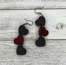 Cargar imagen en el visor de la galería, Hearts Dangle Earrings (Handmade) Silicone Mold
