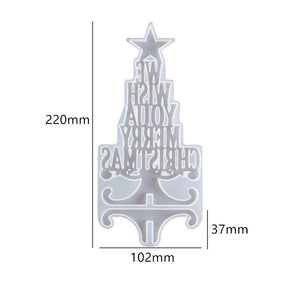 We wish you a Merry Christmas Tree Silicone Mold