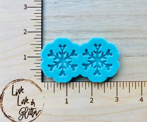 Mouse Snowflake Earrings  (Handmade) Silicone mold