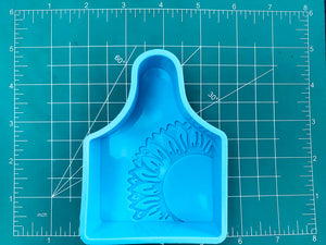 Cow Tag Sunflower Deep Silicone Mold