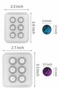 Flat Oval Bead Silicone Mold (Set of 2) B6