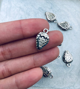12 Pieces of Strawberry Shape Charms