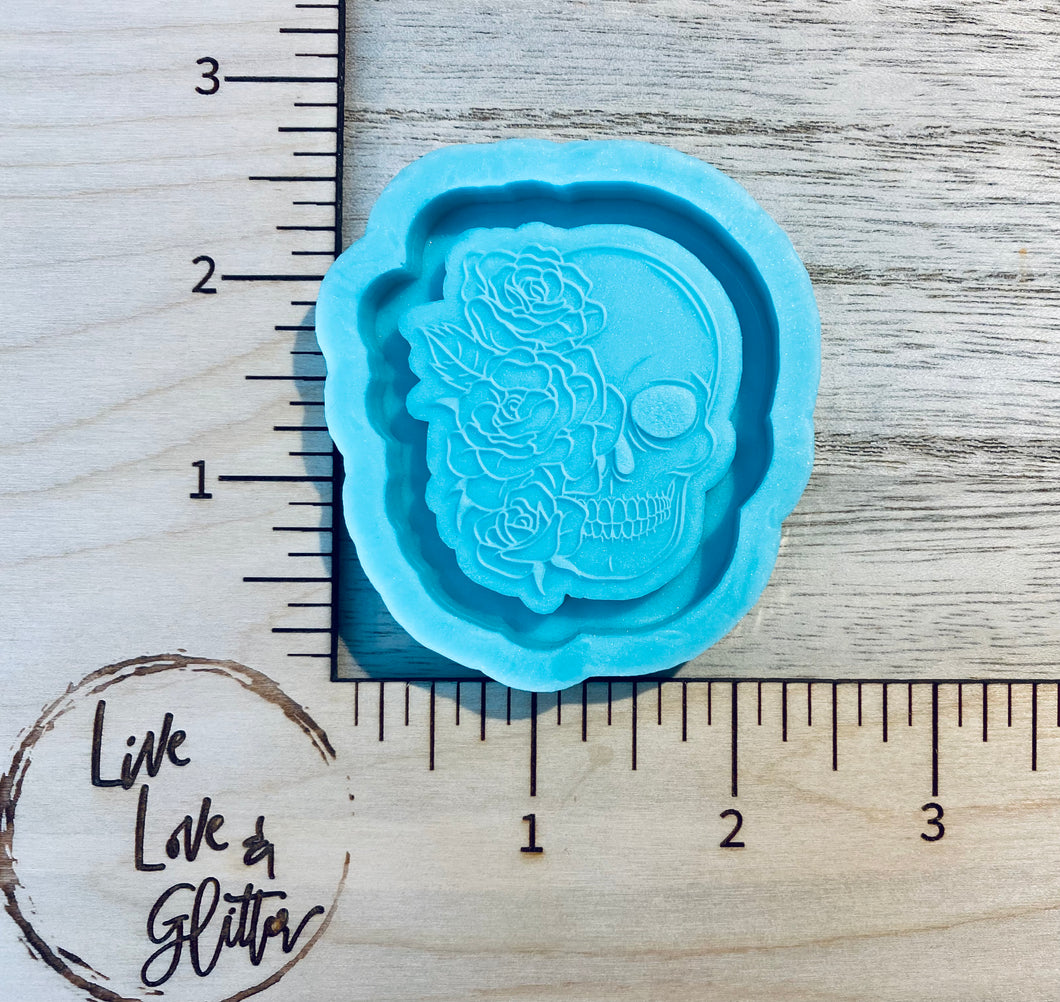 Floral Skull Shaker (Handmade) Silicone mold