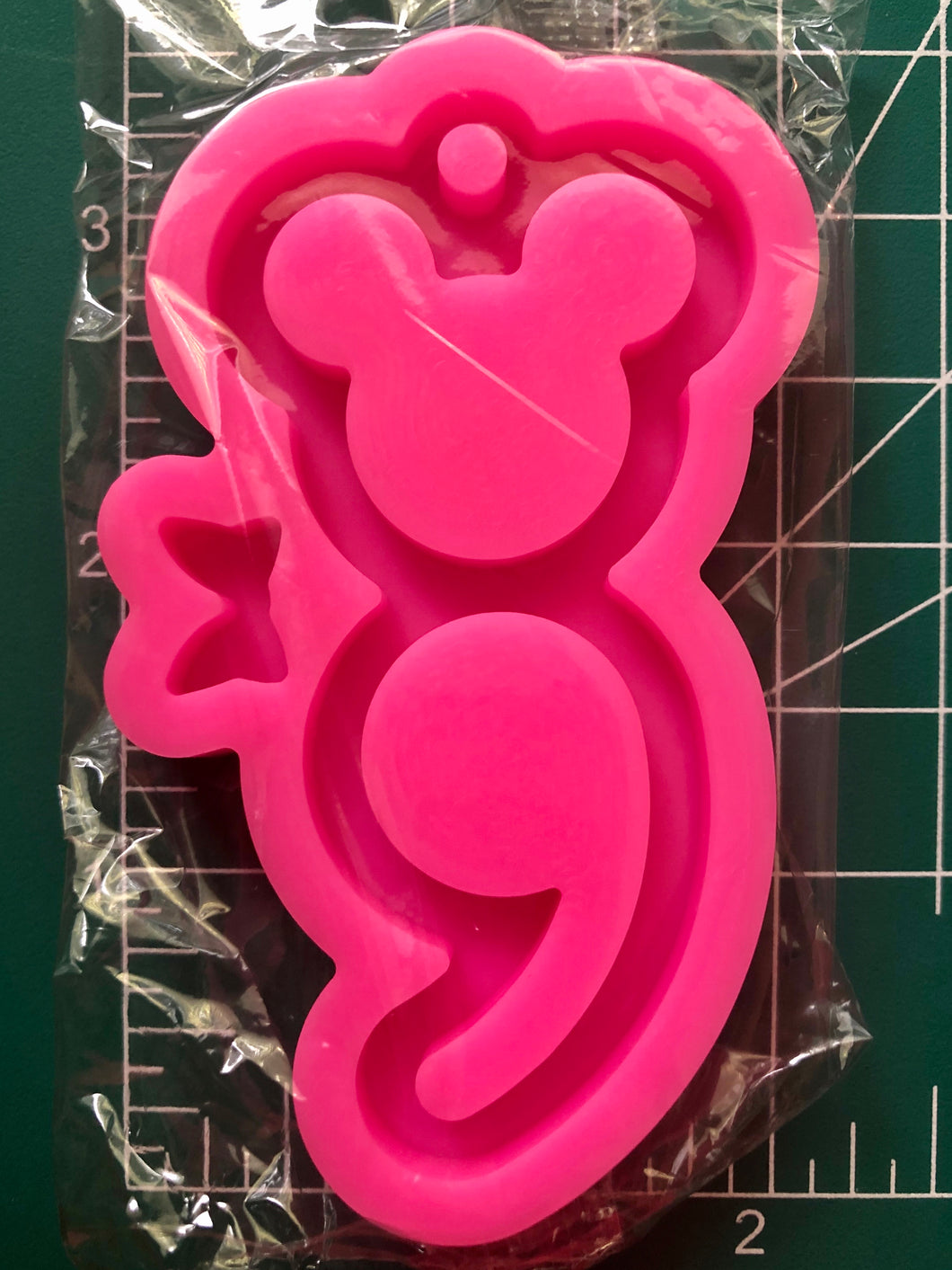 Mouse and Bow Semi Colon Silicone Mold