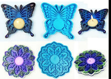 Cargar imagen en el visor de la galería, Butterfly tea candle holder Silicone mold
