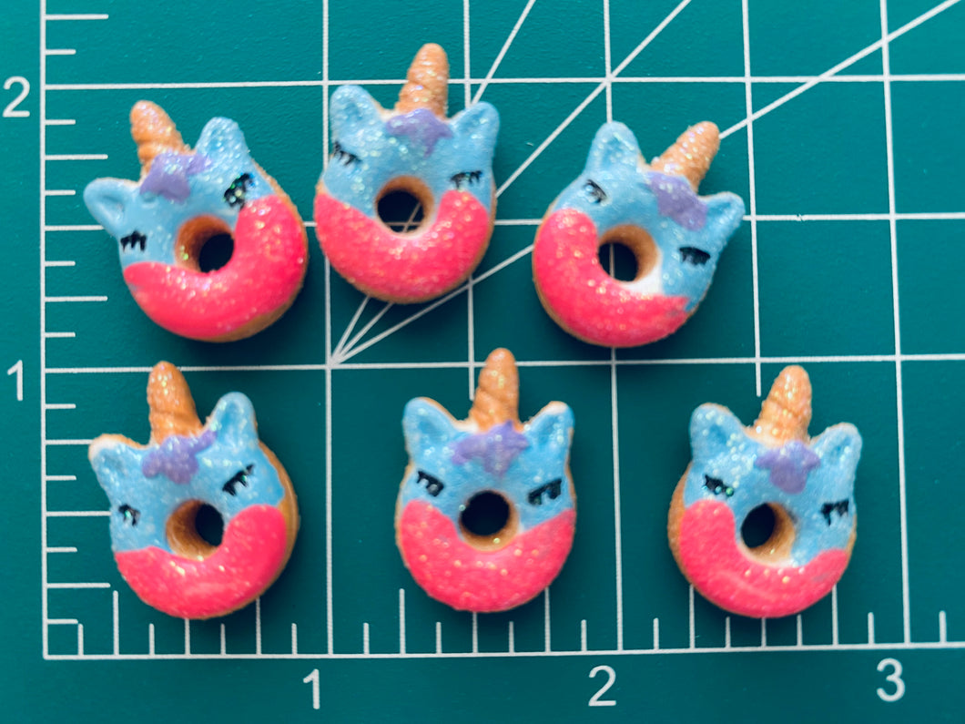 Unicorn Donut Resin Embellishment