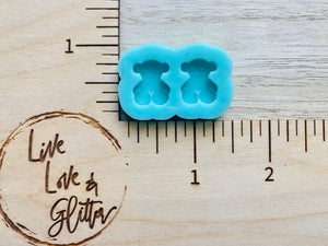 Bear Stud Earrings (Handmade) Silicone Mold