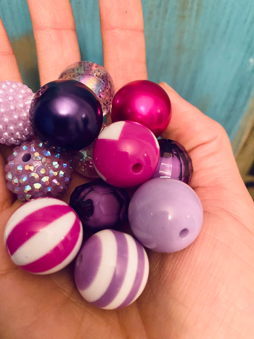 12 pcs “Purple” Acrylic Beads