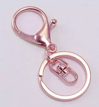 Load image into Gallery viewer, Rose Gold Keychain with Clasp and Swivel Hook 8pcs
