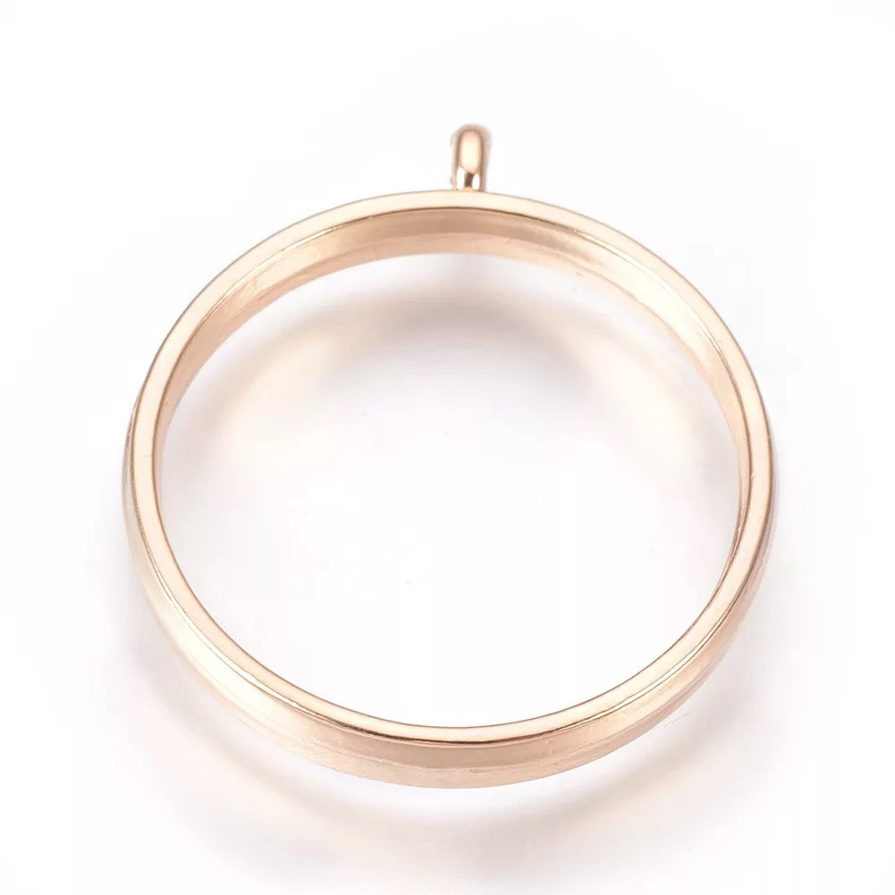 10 pcs 25mm kc Gold Color Open Back Bezel - Main Image