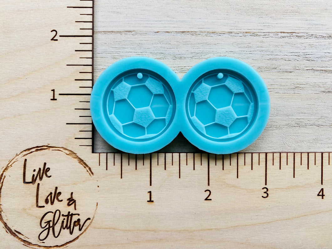 Soccer Ball Earrings (Handmade) Silicone Mold