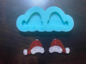 Santa hat stud earrings (Handmade) Silicone Mold