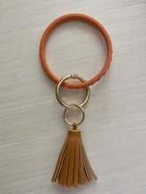Load image into Gallery viewer, Silicone Keychain Bracelet with Tassel
