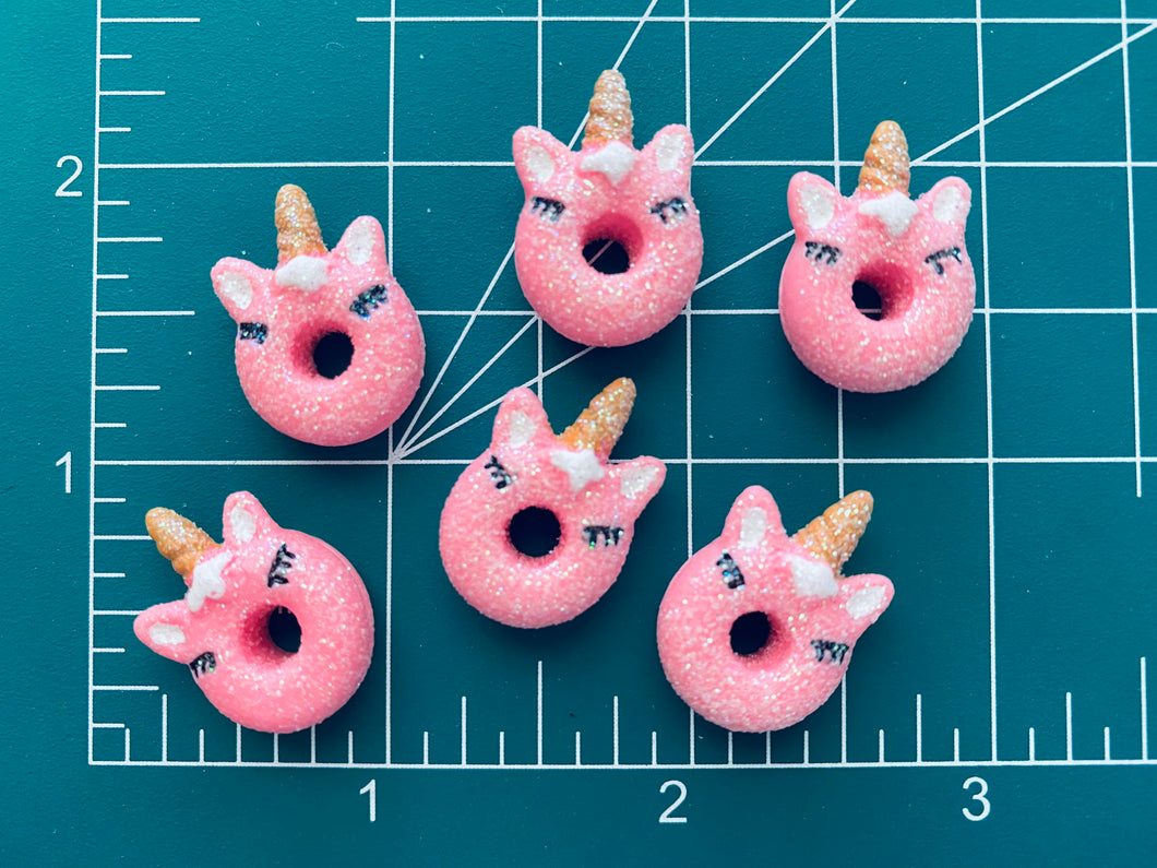 Unicorn Donut Resin Embellishment