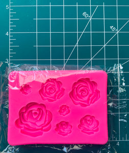 Roses non shiny Silicone mold