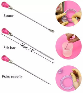 6 pcs stir, spoon and needle set