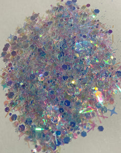 Opal Sky Tinsel & Shapes Glitter Mix