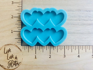 Hearts Hair Clip (Handmade) Silicone mold