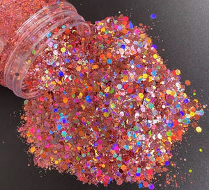 Desert Rose Holographic Chunky Glitter Mix