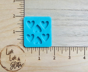 Valentines Heart Stud Earring (Handmade) Silicone mold