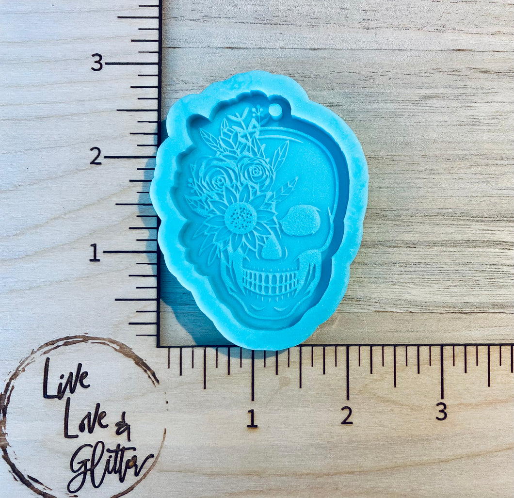 Floral Skull (Handmade) Silicone mold